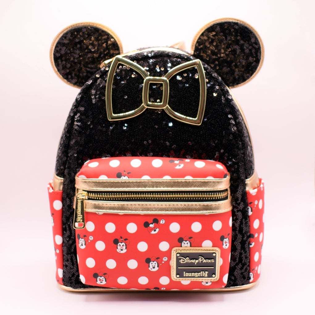 Loungefly Minnie Mouse Sequin Ears Mini Backpack
