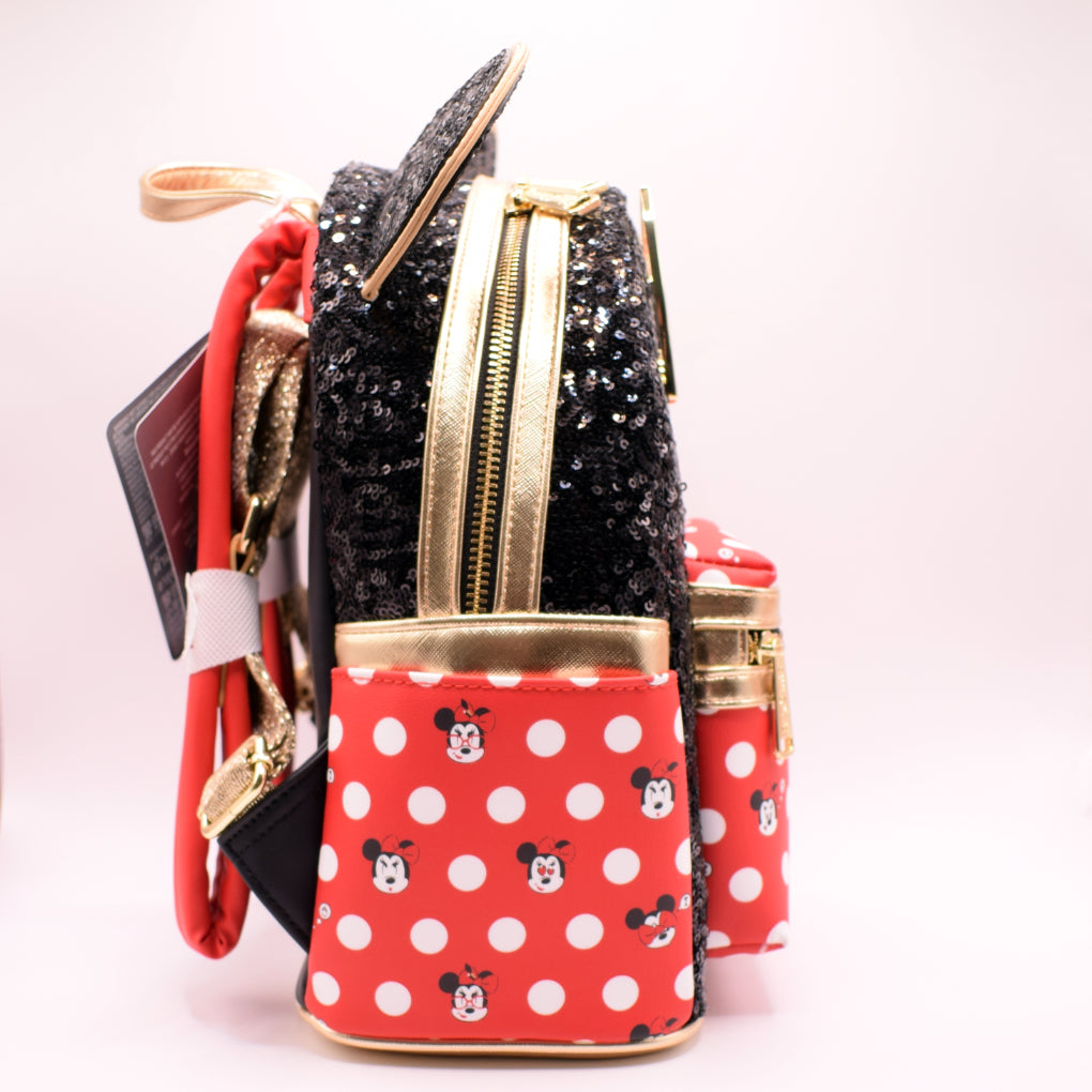 Loungefly Minnie Mouse Sequin Ears Mini Backpack