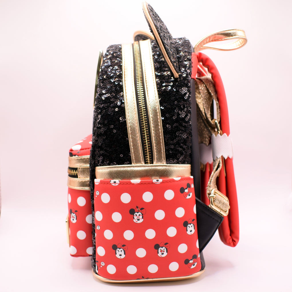 Loungefly Minnie Mouse Sequin Ears Mini Backpack